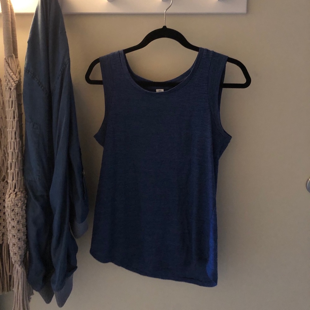 Blue and Black Stripe Tank